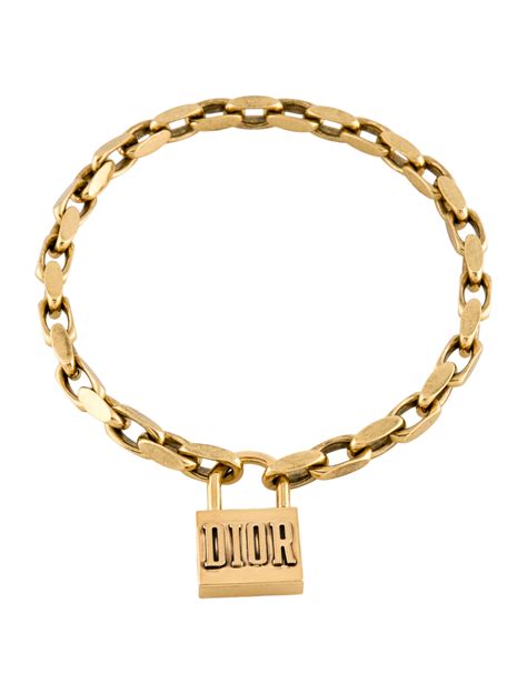 dior lucky locket necklace in aged gold tone metal price|CHRISTIAN DIOR Metal Lucky Locket Choker Necklace Aged Gold .